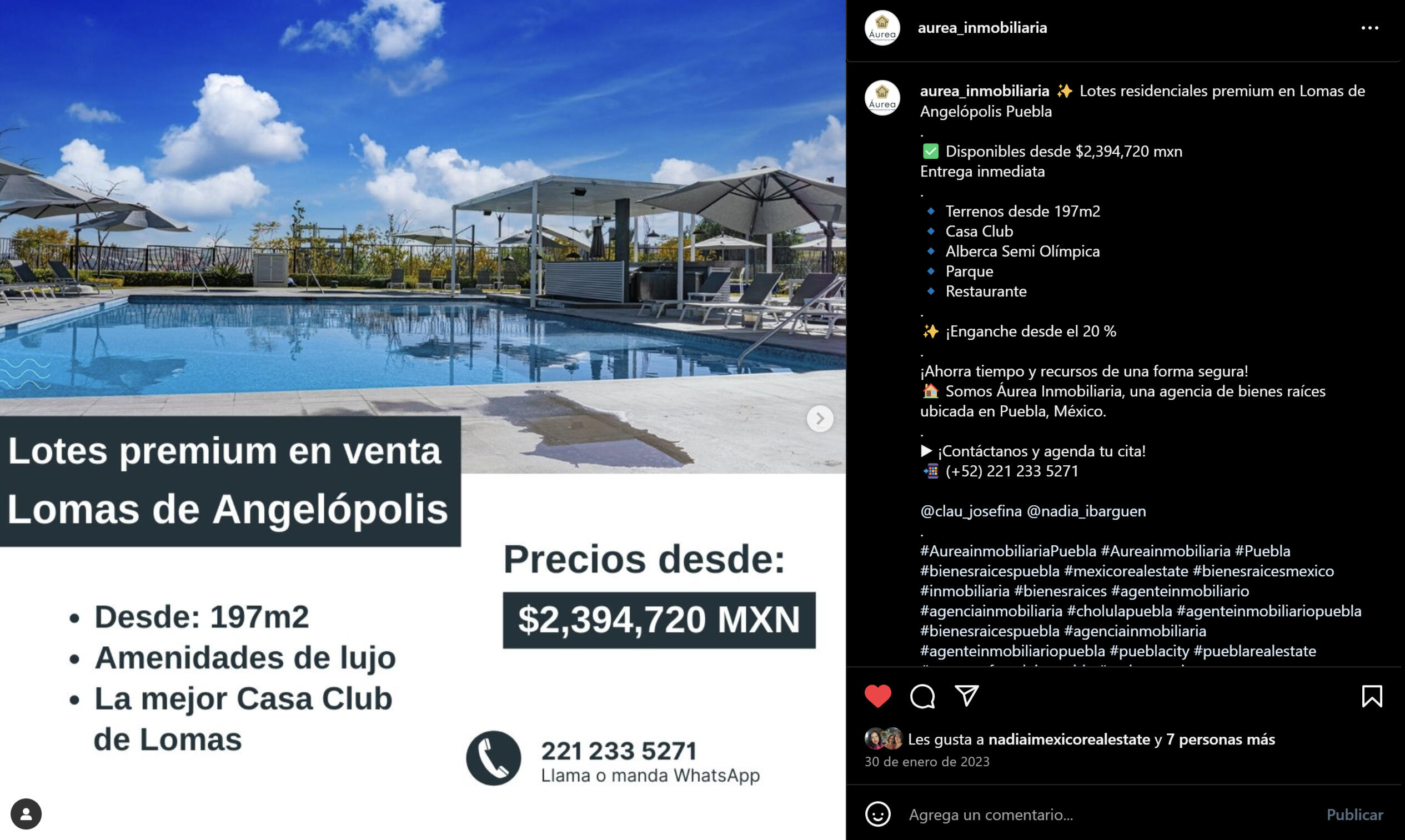 Aurea Inmobiliaria Instagram Post 2